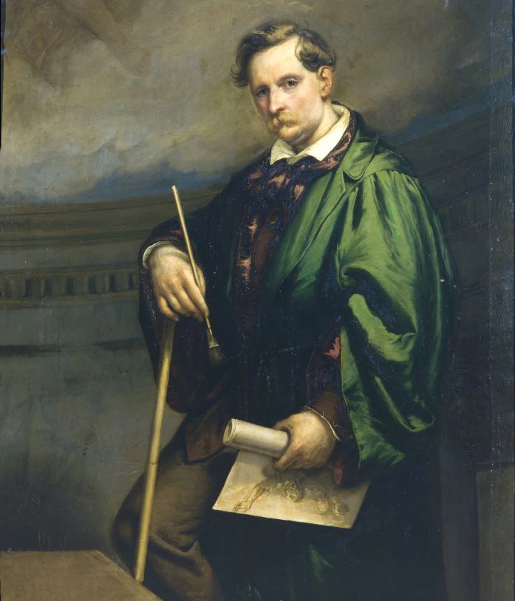 Ritratto del pittore Francesco Coghetti, 1854 - Giuseppe Rillosi